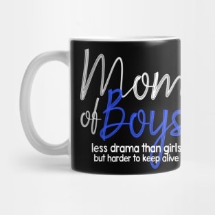 Mom Of Boys, Less Drama Than Girls, But HarderTo Keep Alive Mug